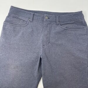Lululemon ABC Tech Canvas Slim Pants‎ Mens 33 x 31 Deep Navy Stretch 5 Pocket